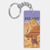 Badlands National Park South Dakota Double Sided Sleutelhanger (Voorkant Links)