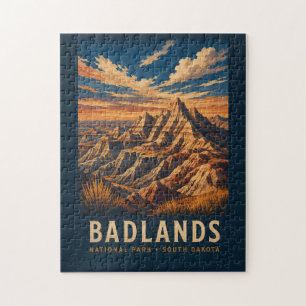 Badlands National Park South Dakota Houtsnede Legpuzzel