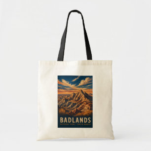 Badlands National Park South Dakota Houtsnede Tote Bag
