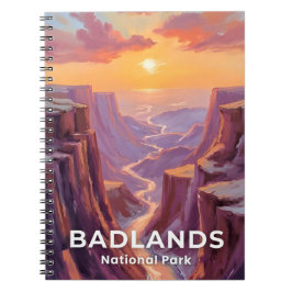 Badlands National Park South Dakota Painting Notitieboek