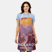 Badlands National Park South Dakota Painting Schort (Gedragen)