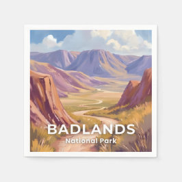 Badlands National Park South Dakota Reis Kunst Servet