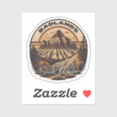 Badlands National Park South Dakota roadtrip Sticker (Vel)