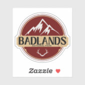 Badlands National Park South Dakota roadtrip Sticker (Vel)