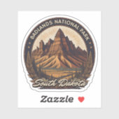 Badlands National Park South Dakota roadtrip Sticker (Vel)