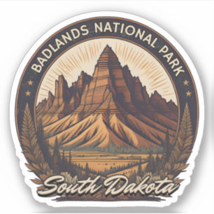 Badlands National Park South Dakota roadtrip Sticker