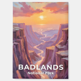 Badlands National Park South Dakota Schilderij Magneet