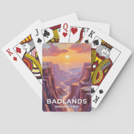 Badlands National Park South Dakota Schilderij Pokerkaarten