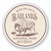 Badlands National Park South Dakota Sticker (Voorkant)