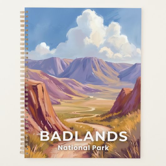 Badlands National Park South Dakota Travel Art Planner (Voorkant)