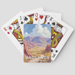 Badlands National Park South Dakota Travel Art Pokerkaarten
