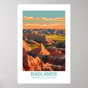 Badlands National Park South Dakota, Verenigde Sta Poster