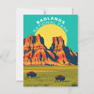 Badlands National Park South Dakota Verenigde Stat Briefkaart