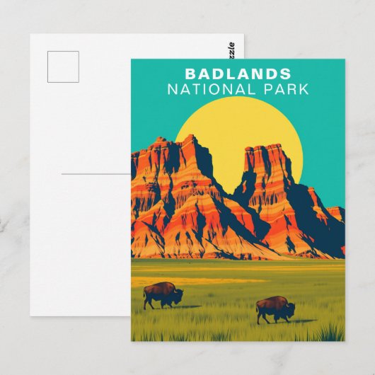 Badlands National Park South Dakota Verenigde Stat Briefkaart (Voorkant / Achterkant)