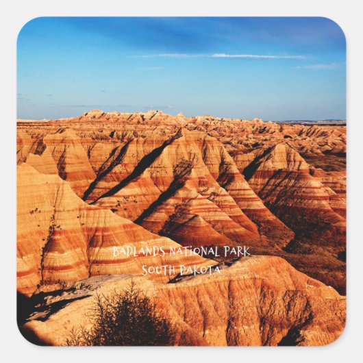 Badlands National Park,South Dakota Vierkante Sticker (Voorkant)