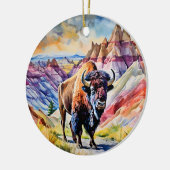Badlands National Park South Dakota Waterverf Keramisch Ornament (Links)