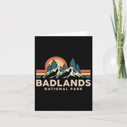 Badlands National Park Souvenir Wandelen Camping O Kaart (Voorkant)