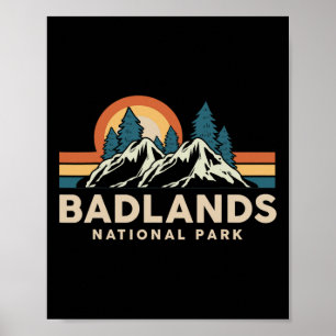 Badlands National Park Souvenir Wandelen Kamperen Poster