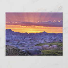 Badlands National Park Sunset, South Dakota Briefkaart