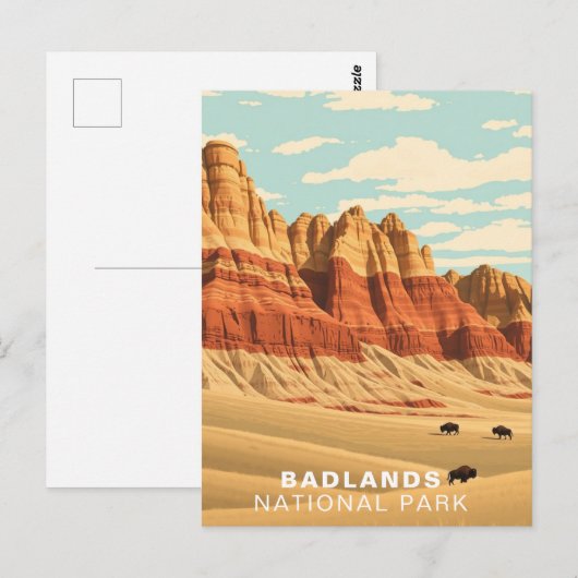 Badlands National Park Verenigde Staten South Dako Briefkaart (Voorkant / Achterkant)