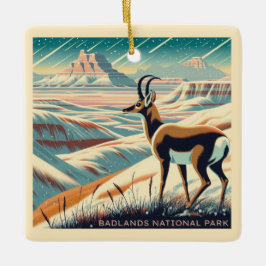 Badlands National Park Winter Souvenir Gift Keramisch Ornament