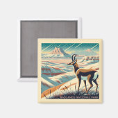 Badlands National Park Winter Souvenir Gift Magneet (Voorkant / Achterkant)