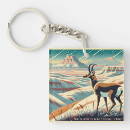 Badlands National Park Winter Souvenir Gift Sleutelhanger
