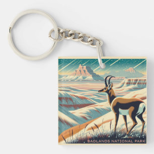 Badlands National Park Winter Souvenir Gift Sleutelhanger