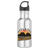 Badlands North Dakota Retro Waterfles (Voorkant)