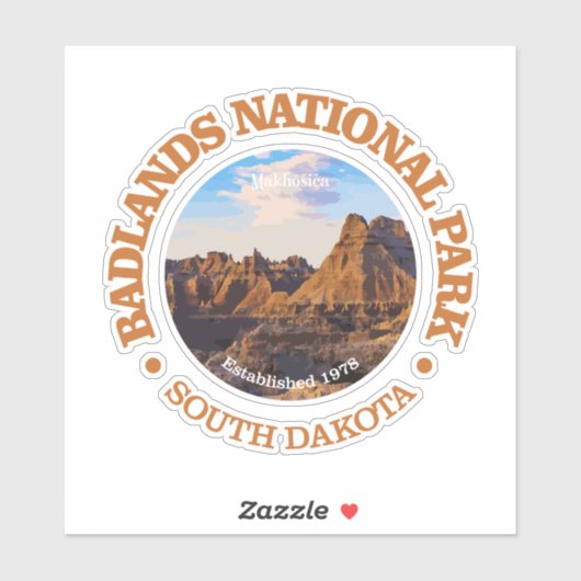 Badlands NP (rd)2 Sticker (Vel)
