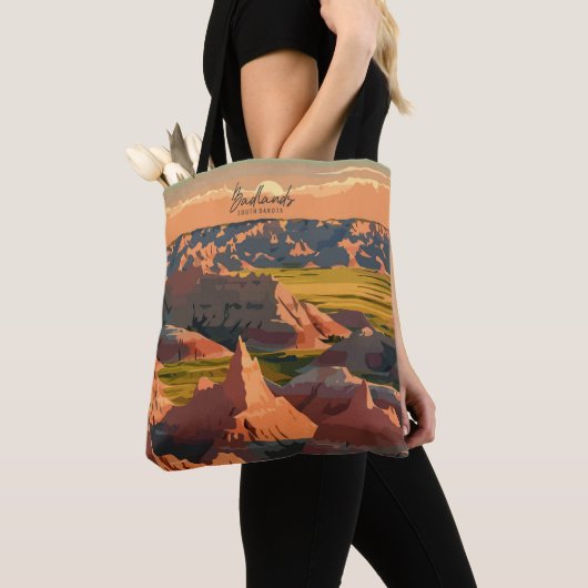 Badlands South Dakota  kunst reizen Tote Bag (Dichtbij)