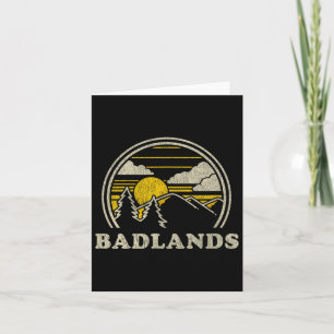 Badlands South Dakota SD T Shirt  Wandelen Mo Kaart