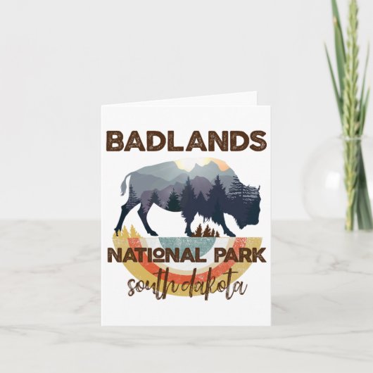 Badlands South Dakota Shirt Sd Nationaal Park Hiki Kaart (Voorkant)