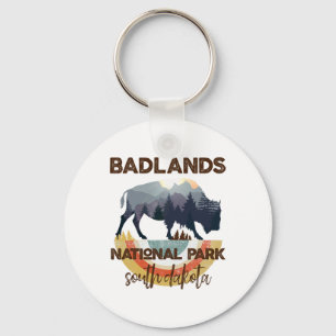 Badlands South Dakota T-shirt Sd National Park Wan Sleutelhanger