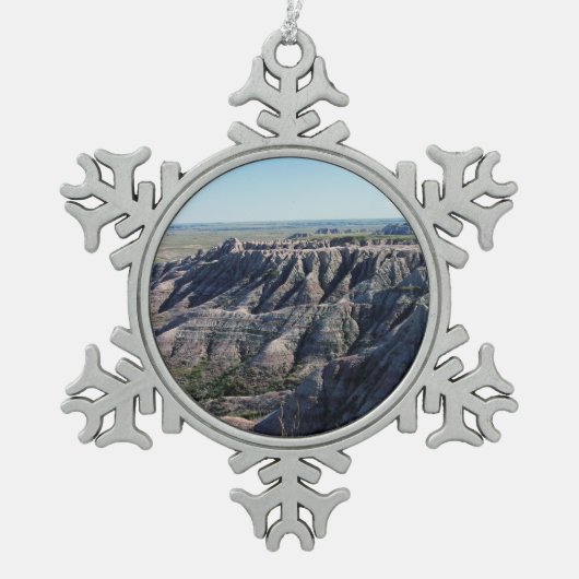 Badlands, South Dakota Tin Sneeuwvlok Ornament (Voorkant)