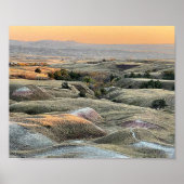 Badlands Sunset Dakota Landschap Poster (Voorkant)
