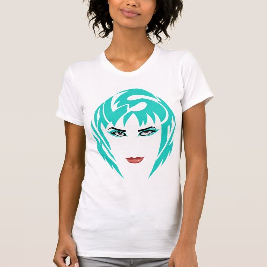 Badlands Teal Dames T-shirt (Voorkant)