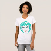 Badlands Teal Dames T-shirt (Voorkant volledig)
