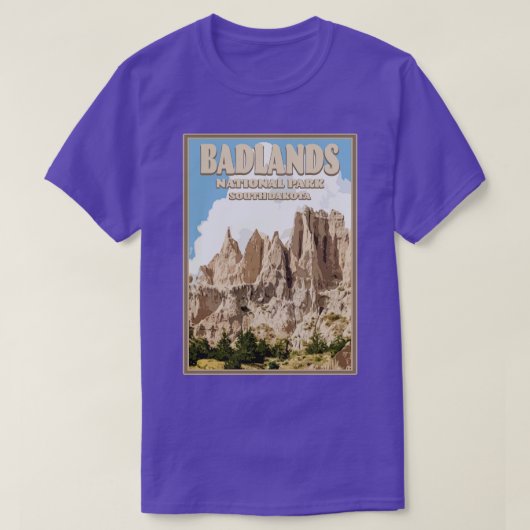 Badlands US Nationaal Park Zuid-Dakota T-shirt (Design voorkant)