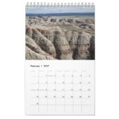 Badlands van South Dakota Kalender (Feb 2027)
