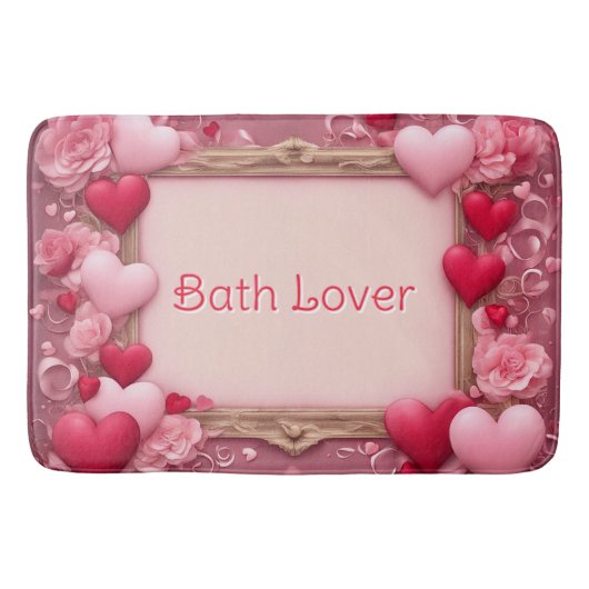 Badliefhebber Valentijnsdag badmat (Voorkant)