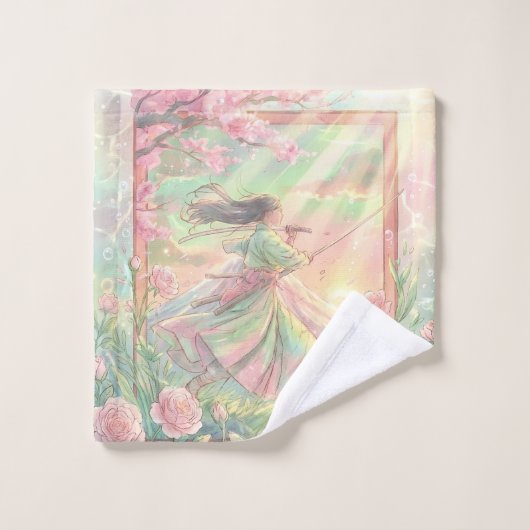 Badlinnen Sakura Washandje (Wasdoekje)