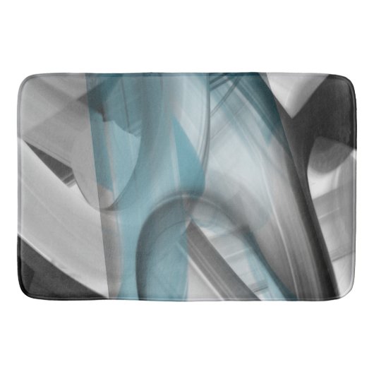 Badmat Abstracte Trend Interieur Decor Blauwe Ocea (Voorkant)