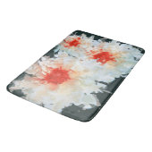 Badmat Bloemen Witte Zwarte kubist (Gekanteld)