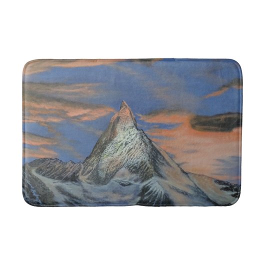 Badmat - "De Matterhorn bij zonsondergang" (Voorkant)