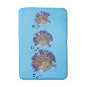 Badmat - Familie van blauwe en Paarse vis (Voorkant Verticaal)