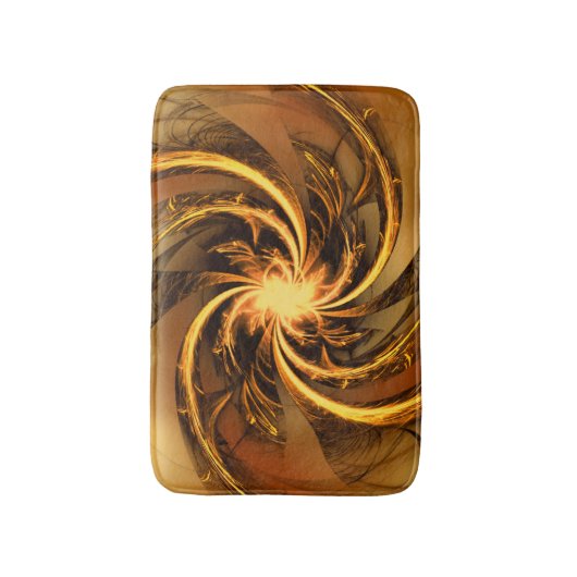 Badmat Fractal Twisted Glow Yellow (Voorkant Verticaal)