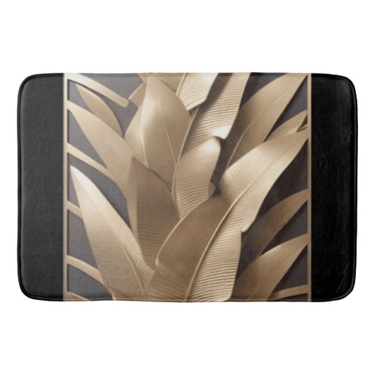Badmat/gebeeldhouwde metalen bananenblad/badmat badmat (Voorkant)