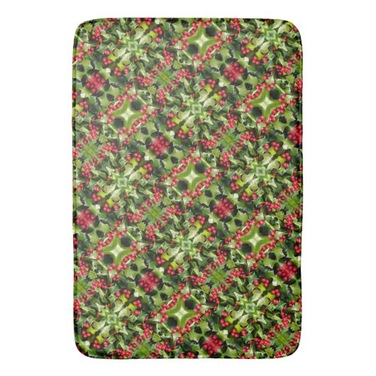 Badmat Holly Berries (Voorkant Verticaal)