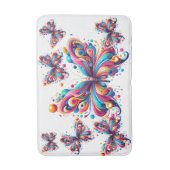 Badmat - Kleurrijke geometrische vlinders (Voorkant Verticaal)